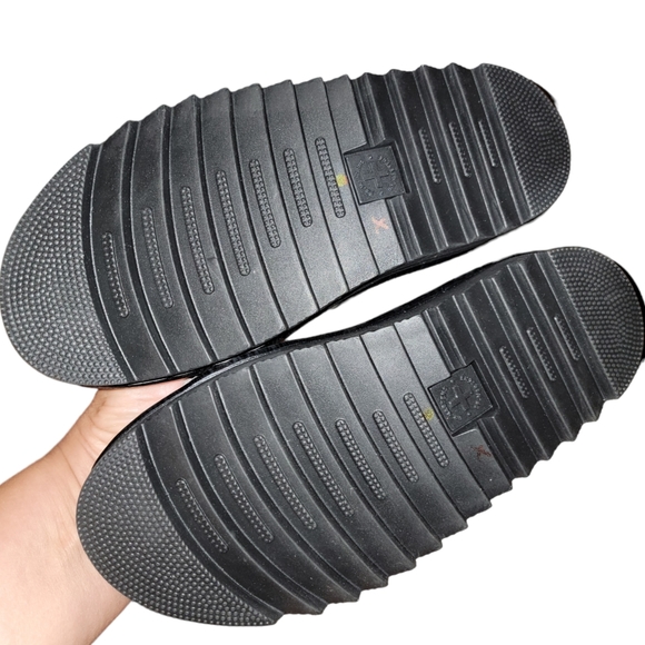 Dr. Martens Myles Suede Fur- Lined Buckle Slide Sandals - Picture 6 of 8